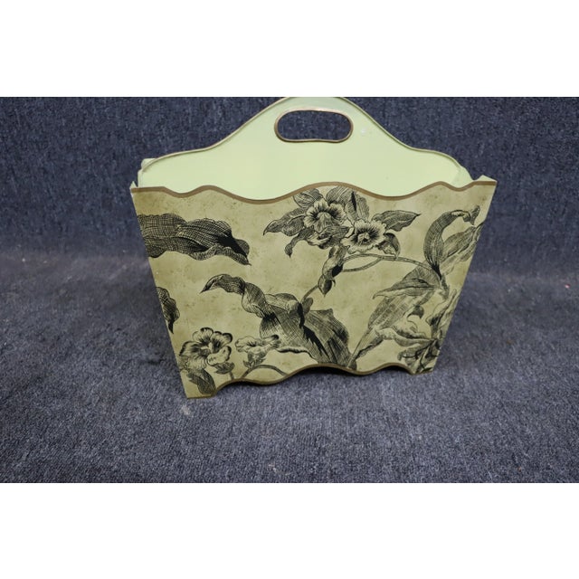 Wood Toile Magazine Rack For Sale - Image 7 of 8