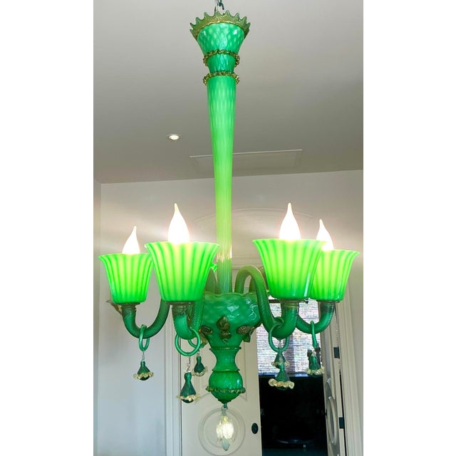 Vintage Italian Murano Glass Chandelier For Sale - Image 10 of 12