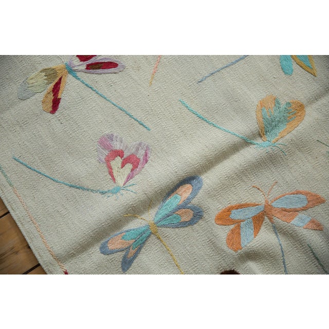 New Pakistani Mixed Weave Pictorial Kilim Design Rug - 8'2" X 9'3" For Sale - Image 4 of 12