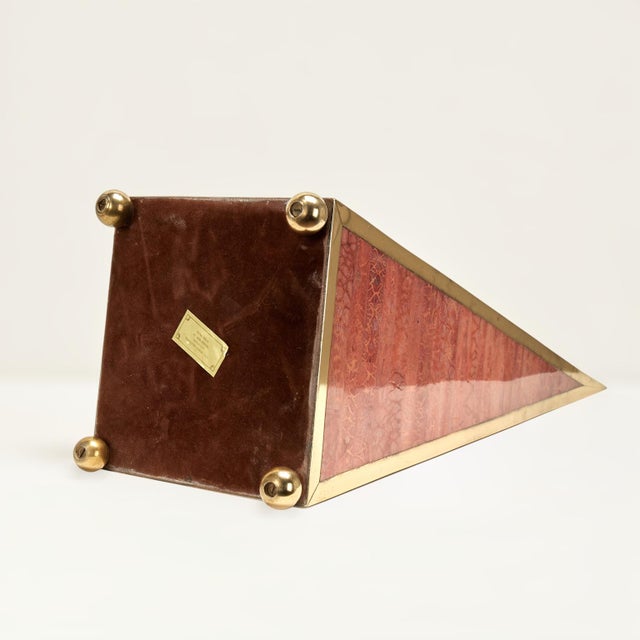 Stone Mid Century Brass and Marble Obelisk by Maitland-Smith For Sale - Image 7 of 10