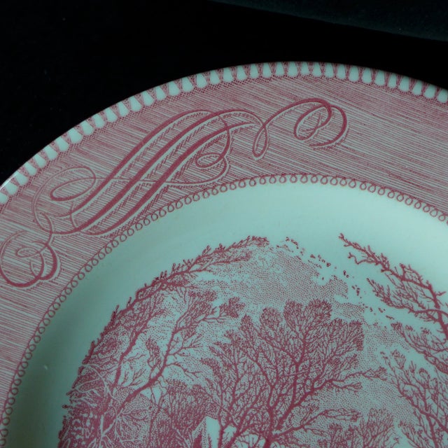 Pink & White Dinner Plates "Royal Ironstone" - Set of 4 For Sale - Image 4 of 7
