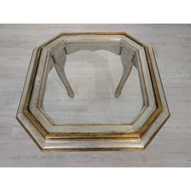 Wooden Coffee Table with Glass Top For Sale - Image 14 of 15