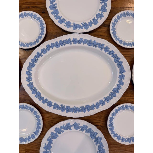 English Wedgwood Queens Ware China- Instant Plate Wall- Plate Arrangement- Set of 9 For Sale - Image 3 of 10