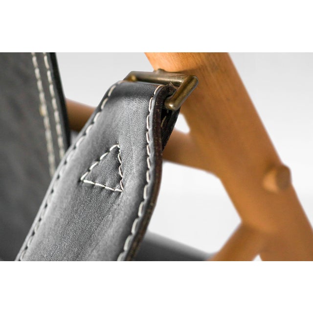 Early 21st Century Scirocco Safari Chairs by Arne Norell in Black Leather For Sale - Image 5 of 7