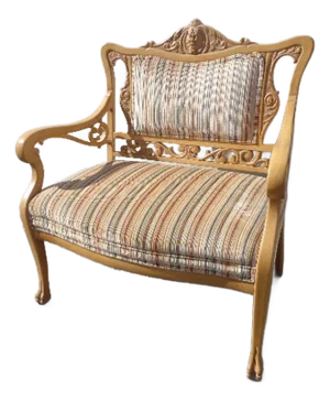 Mid 20th Century Bench Loveseat French Provincial Vintage Hollywood Regency