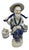 Blue and White Asian Man and Woman Fishing Statues- A Set For Sale - Image 4 of 12