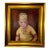 Vintage 1940 Original Oil Painting Portrait of Boy Signed R. Blackmon, Original Gilt Frame Child Portrait For Sale
