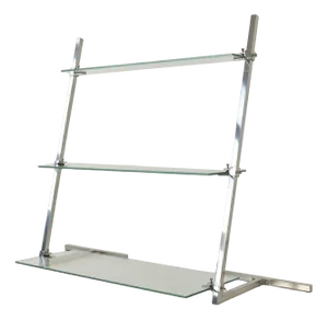 German Decoration Shelf in Steel Tube and Glass, 1930s