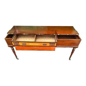 John Broadwood & Son Square Piano Made in London, Signed and Dated in 1808 - Converted Into Console Table or Dressing Table