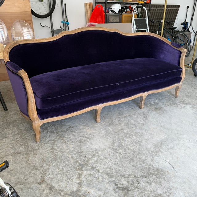 Silvia Sofa in Schumacher Velvet For Sale - Image 9 of 10