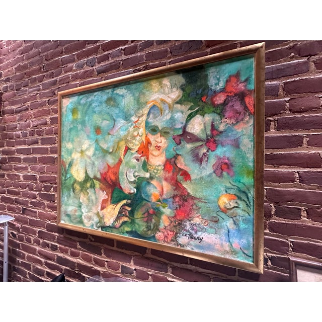 Title: The Couple Artist: Elliott Twery (United States, 1923-2007) Medium: Oil on Canvas Linen Date: 1960s Dimensions: 29...