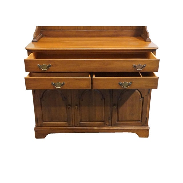 Pennsylvania House Independence Hall Collection Solid Cherry Early American 46" Buffet W. Dutch Cupboard Hutch - Candlelight Finish For Sale In Kansas City - Image 6 of 14