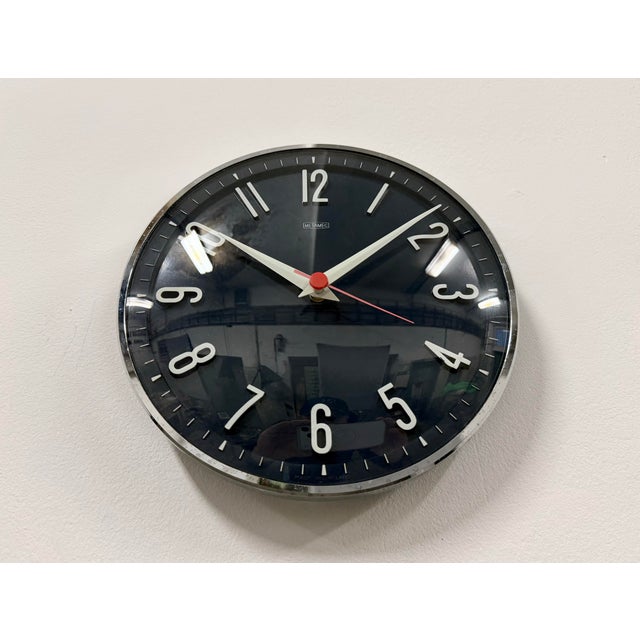 Vintage Dark Blue Wall Clock from Metamec, 1970s For Sale - Image 6 of 18
