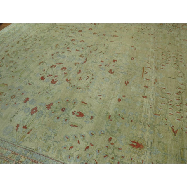 Zabihi Collection Oversize Pale Persian Antique Rug For Sale - Image 11 of 12