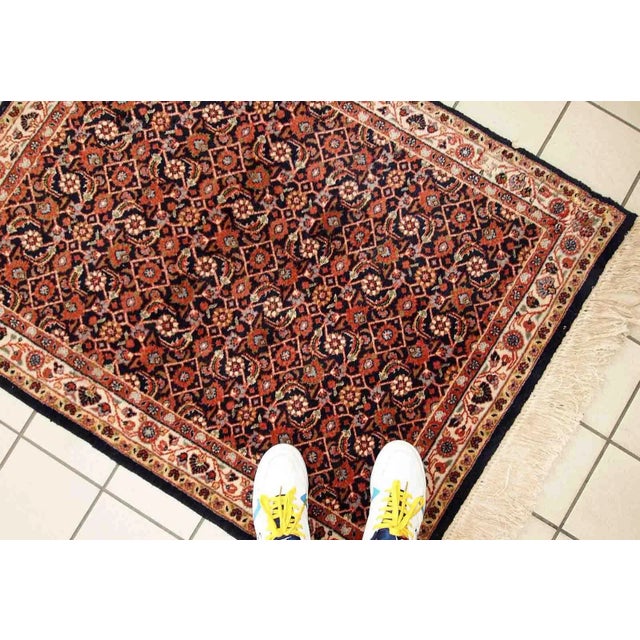 Textile 1980s Handmade Vintage Indo-Tabriz Rug For Sale - Image 7 of 10