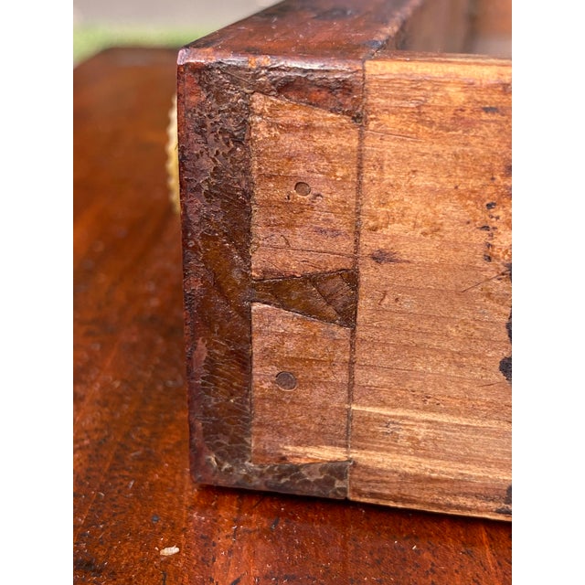 Antique Massachusetts 3 Drawer Dropleaf Worktable With Rope Carved Legs For Sale - Image 10 of 12