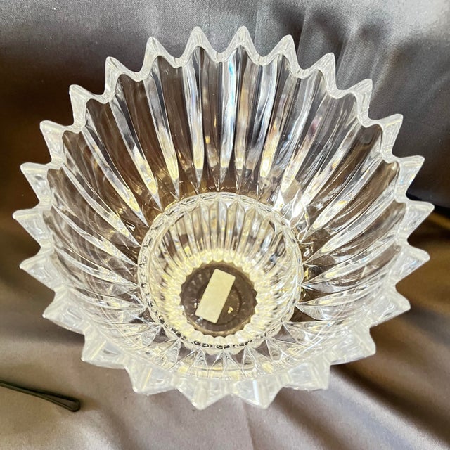 Mikasa Ice Palace Crystal Vase Sculptural Scalloped Rim Slovenia For Sale In Portland, OR - Image 6 of 11