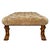 Vintage Large Traditional Tufted Ottoman Coffee Table With Carved Lion Paw Feet For Sale - Image 4 of 10