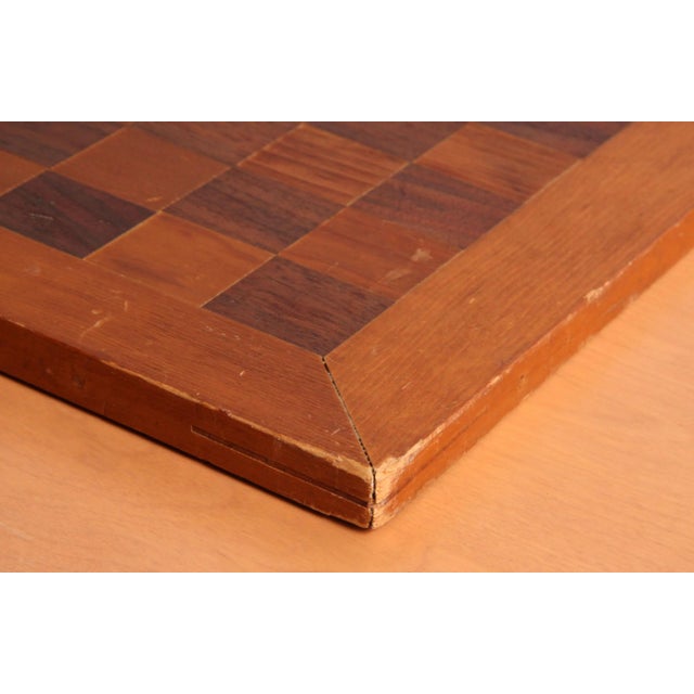 Wood Vintage Americana Homemade Chess or Checkers Game Board For Sale - Image 7 of 9