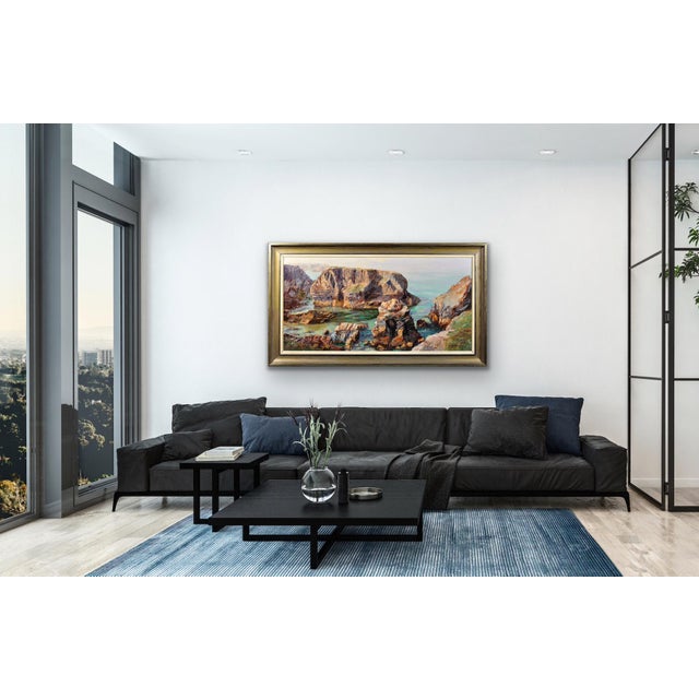 Nancy Bailey, Low Tide on the Minnows, Cornwall, 1972, Impasto Oil Painting, Framed For Sale - Image 15 of 17