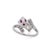 Red 1.28 Carat Ruby & Diamond 14k White Gold Toi Et Moi Ring Size 6.75 For Sale - Image 8 of 9