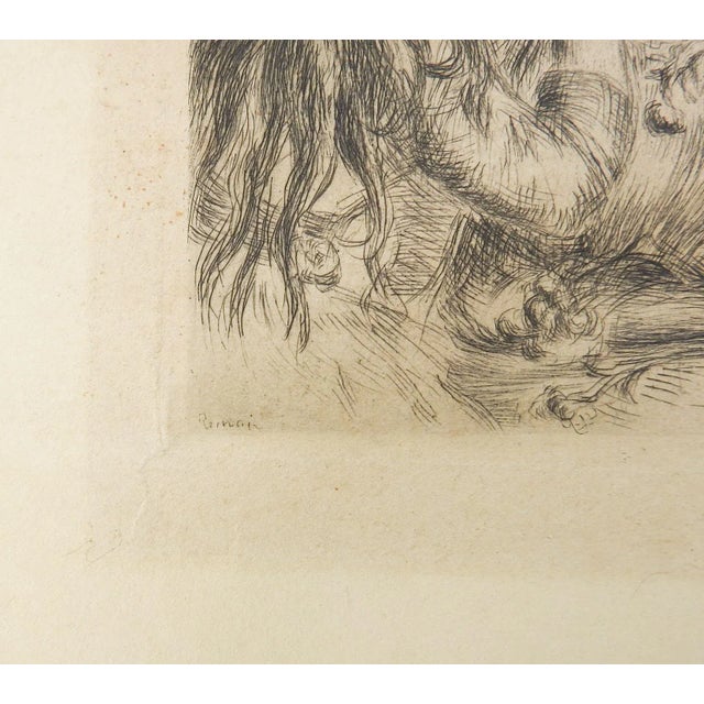 Pierre Auguste Renoir Le Chapeau Epingle etching on laid paper. Later impression, signed in plate lower left corner....