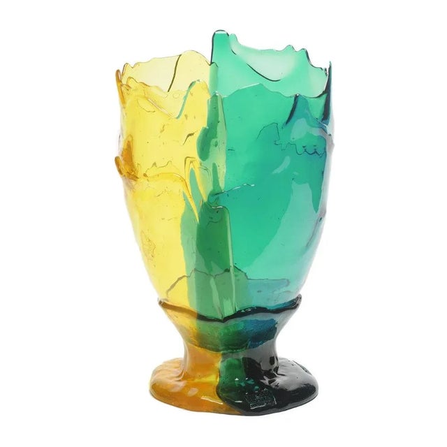 Contemporary Clear Yellow, Emerald Twins C Vase by Gaetano Pesce for Fish Design For Sale - Image 3 of 3