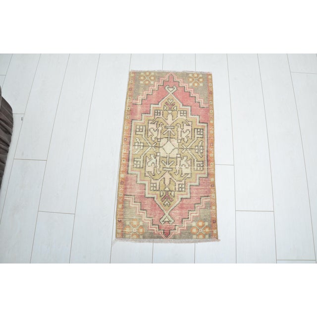 Handmade wool carpet in Turkish Anatolia , Vintage Oushak Rug,Turkish Vintage Anatolian Rug, Handmade wool Rug . One Of...