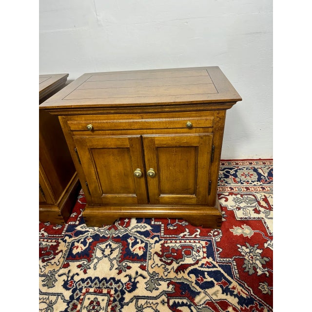 1980s Pair of Drexel "Country Collectibles" Nightstands For Sale In New York - Image 6 of 11