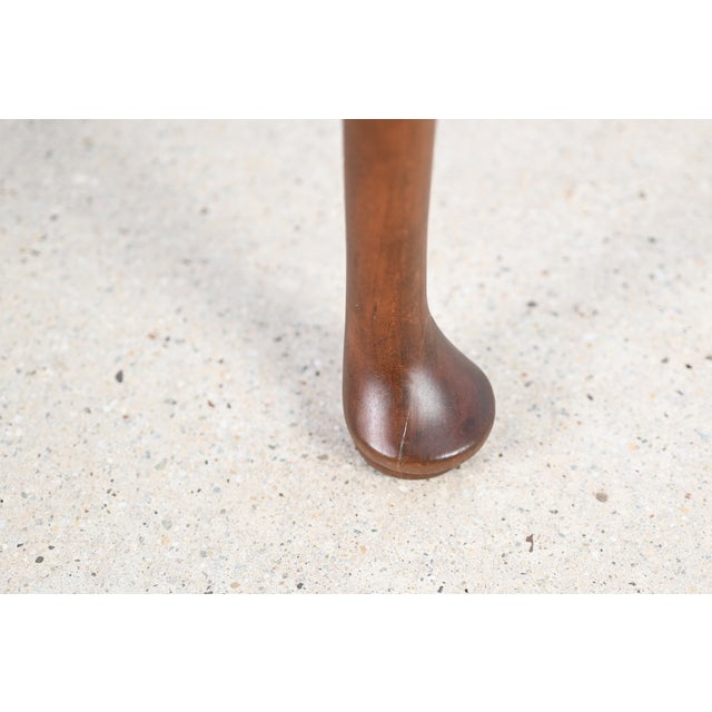 Baker Furniture Queen Anne Walnut and Burl Wood End Table For Sale - Image 11 of 12