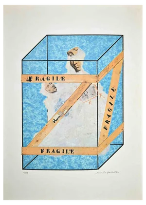 Mario Padovan, Fragile, Original Screen Print, 1990s