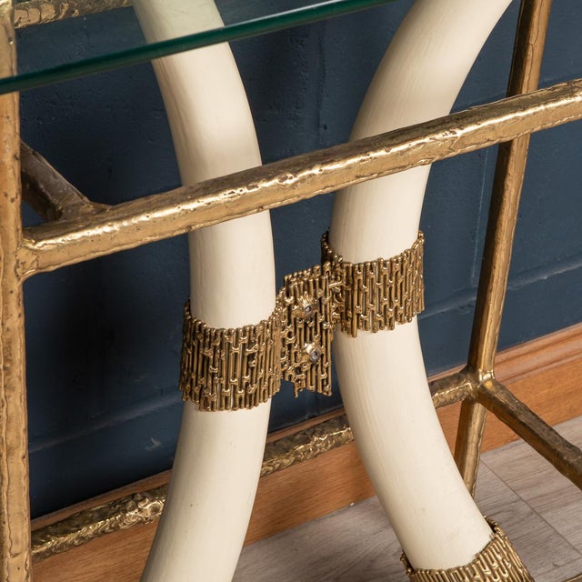 Metal 20th Century French Console Table by Henri Fernandez, 1970 For Sale - Image 7 of 13