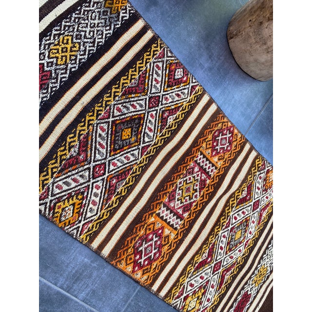 Farmhouse Vintage Kurdish Handmade Small Rug For Sale - Image 3 of 9