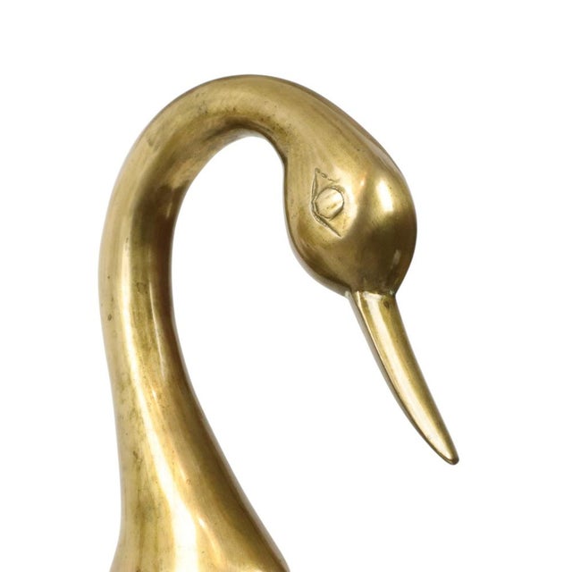 Metal Vintage Swan Planters in Brass, Set of 2 For Sale - Image 7 of 15