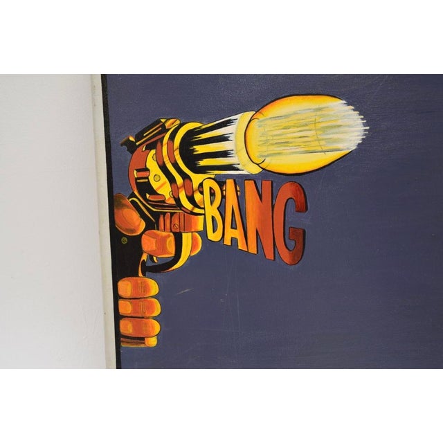 Comic Strip Triptych of Black Widow, 1970, Oil Painting on Canvases, Set of 3 For Sale - Image 11 of 14