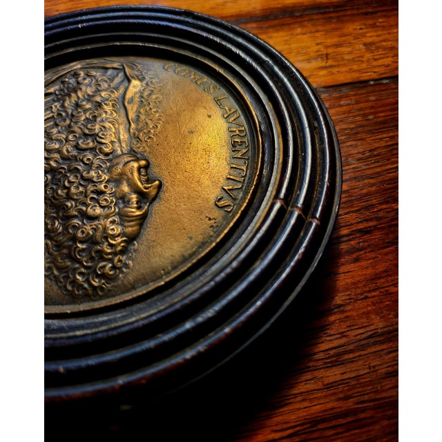 Grand Tour Ebonized Framed Bronze Relief Plaque of Count Lorenzo Magalotti, 19th Century For Sale - Image 11 of 16