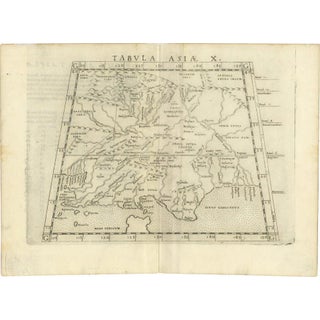 Trapezoidal Projection of the Ganges and Himalaya Range in India For Sale