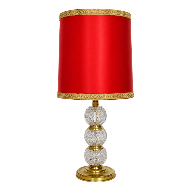 Vintage Crystal Lamp, 1970s For Sale