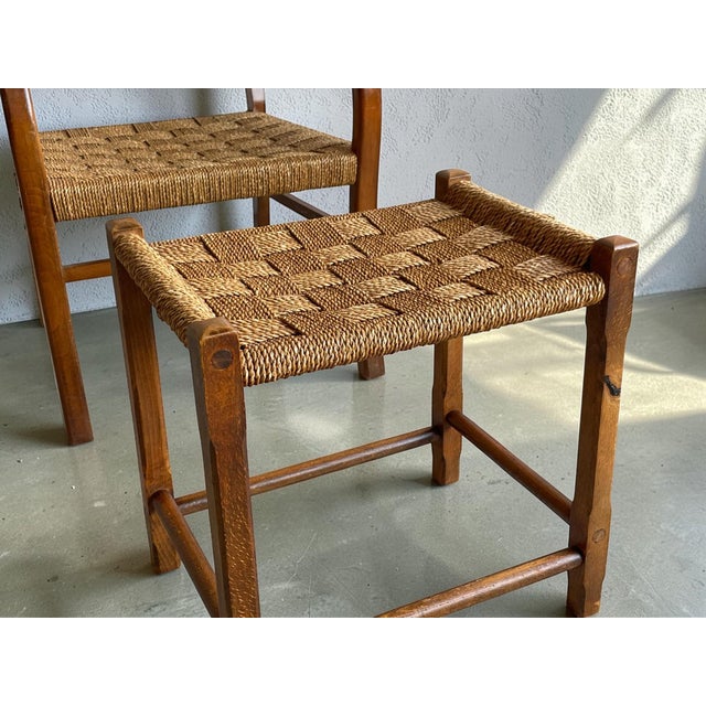 Mid-Century Modern Woven Rope Stool, Europe, 1960s For Sale - Image 6 of 10