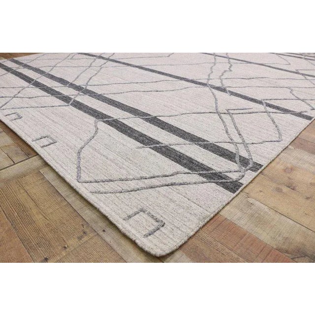 Contemporary Contemporary Gray Moroccan Style Area Rug - 8′ × 10′ For Sale - Image 3 of 9
