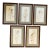 1970’s Gallery Wall Collection 5 Abstract Nude Paintings /Drawing Vintage Frames-Set of 5 For Sale