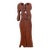 Vintage Abstract Lovers Wood Sculpture For Sale