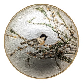 Vintage Schale in Messing and Emaille, 1950s For Sale