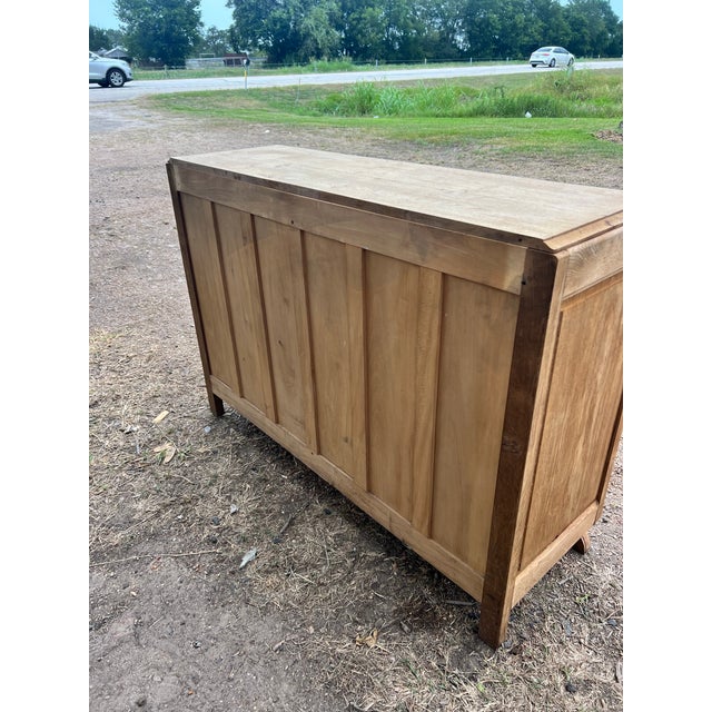 French Art Deco 1935's Bleached Oak Two Door Buffet For Sale - Image 4 of 12