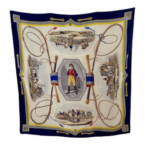 Hermès Letter Post 1957 Grygkar Hugo Silk Scarf