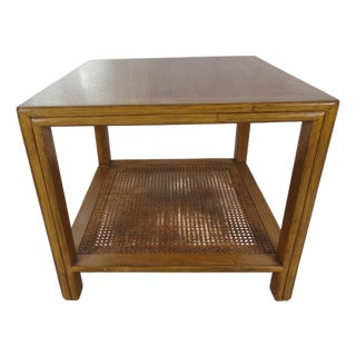 1980s Mid-Century Modern McGuire Side Table For Sale