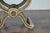 Wood French Empire Style Curule Stool with Gilded Accents and Linen Upholstery For Sale - Image 7 of 12