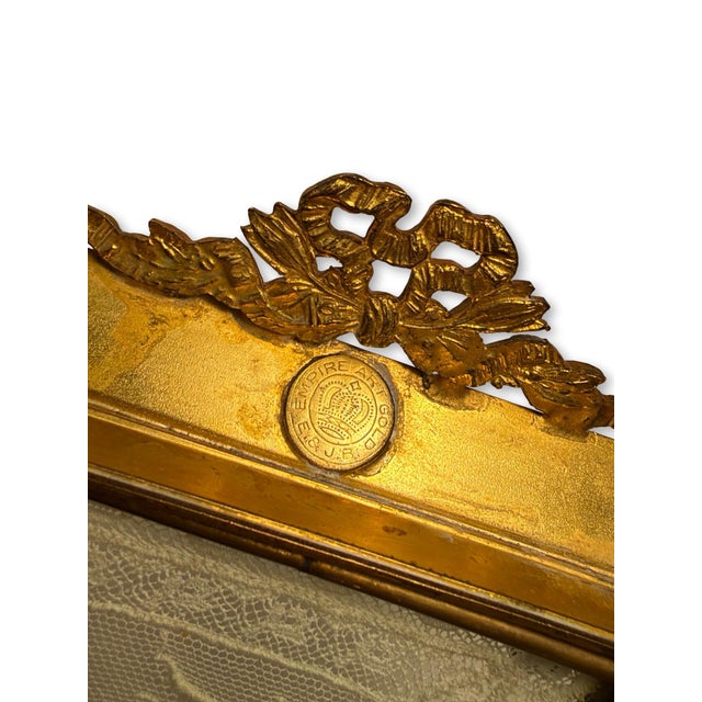 Antique Empire Art Gold Jeweled Vanity Tray With Ivory Lace, Circa 1920s–1930s For Sale - Image 11 of 13