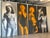 Set of 4 giant photographs from the 70s, depicting 4 models in underwear, two in black and white (296h.x132x5 cm.) and two...