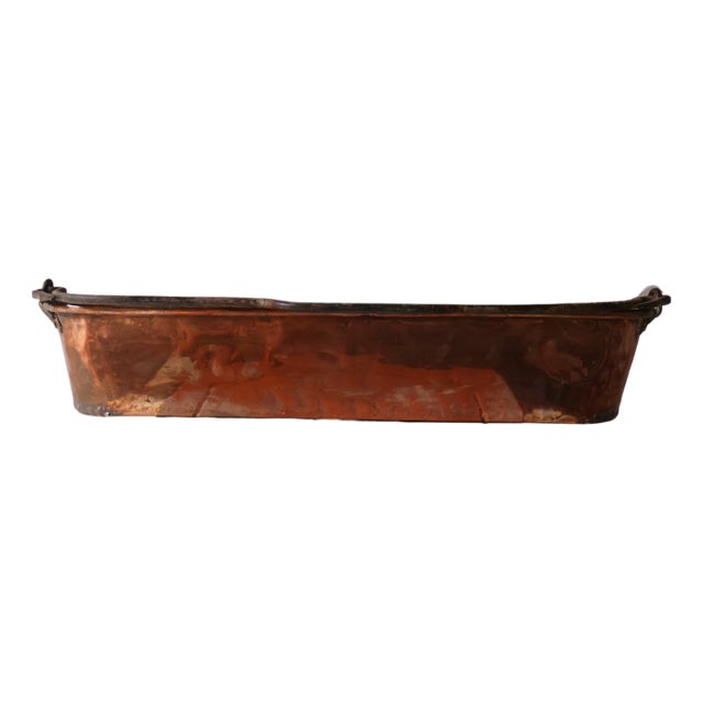 18th Century French Copper Fish Kettle (B) For Sale